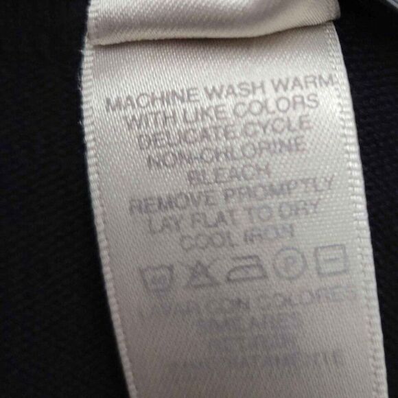 Liz Claiborne XL Knit Sweater Black beaded neck First Issue Acrylic knit 3/4 slv - Picture 9 of 12